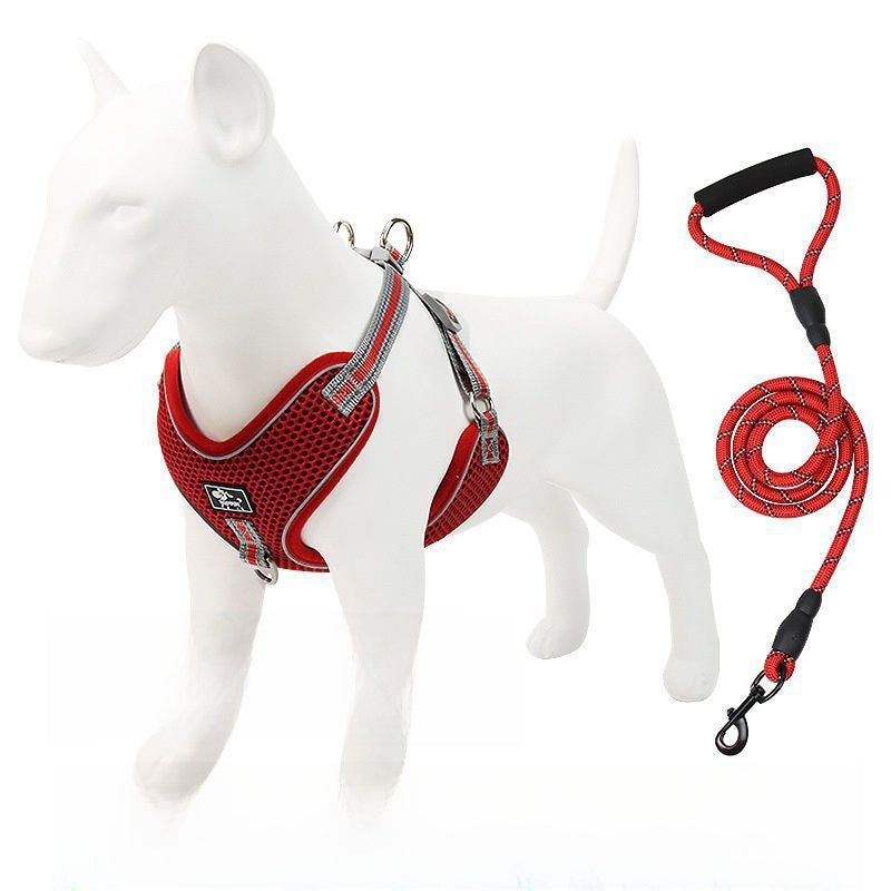 Mesh reflective dog harness, 4 sizes available from Pet Royale UK