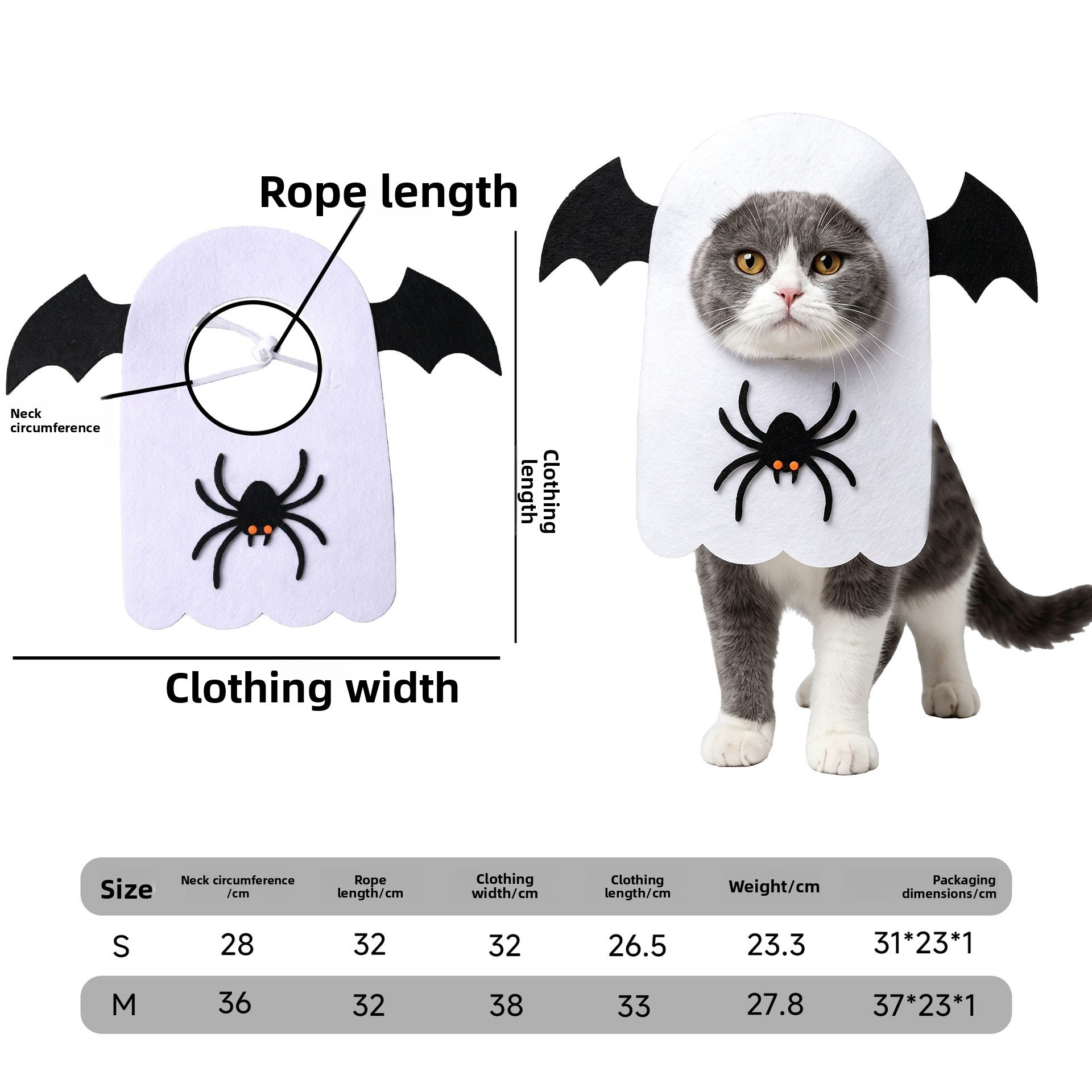 Funny pumpkin and spider Halloween costume for dogs and cats, image 91