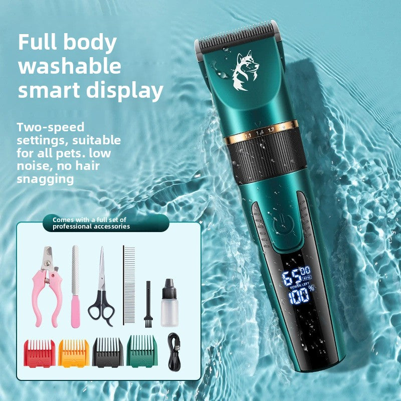 Two-Speed Cordless Pet Clipper Kit with LED Display, Low Noise