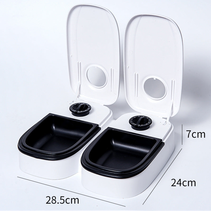 Smart Automatic Pet Feeder with Timed Single or Double Meal Dispensing and Ice Pack Option