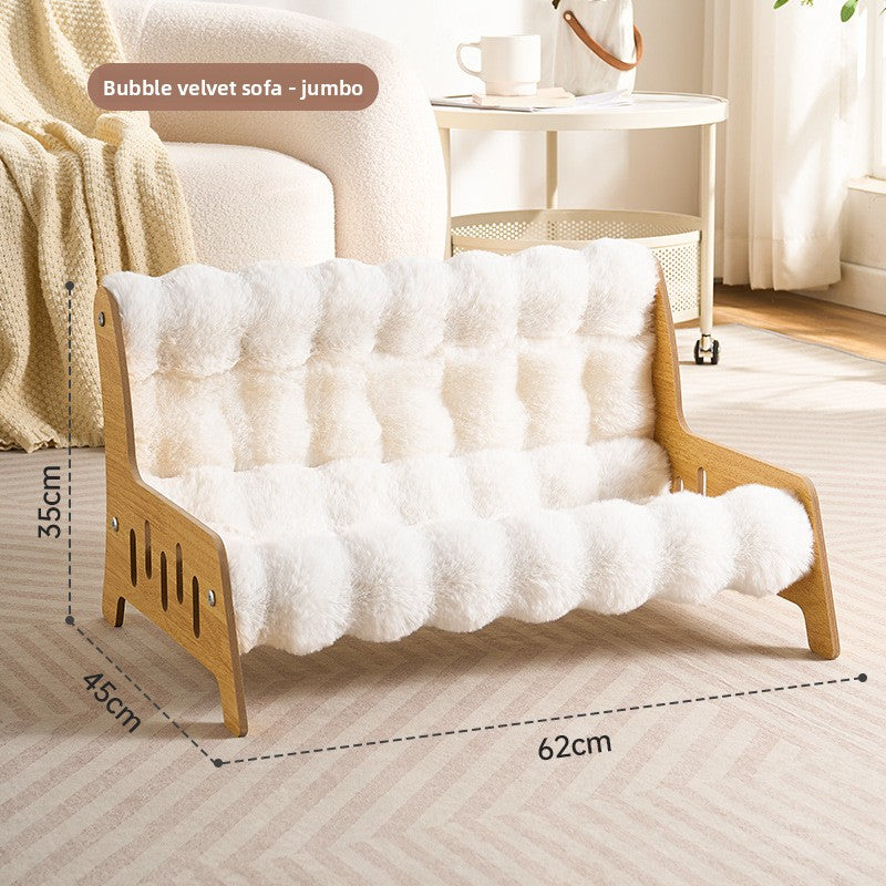 Bubble velvet pet sofa nest for cats and small dogs, photo 8