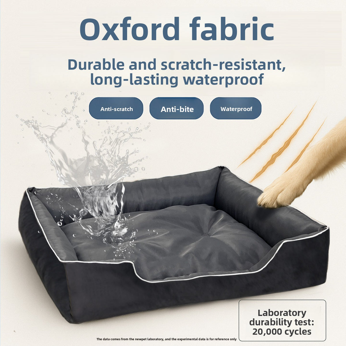Waterproof Oxford dog crate mat with soft velvet top, photo 2 of 68