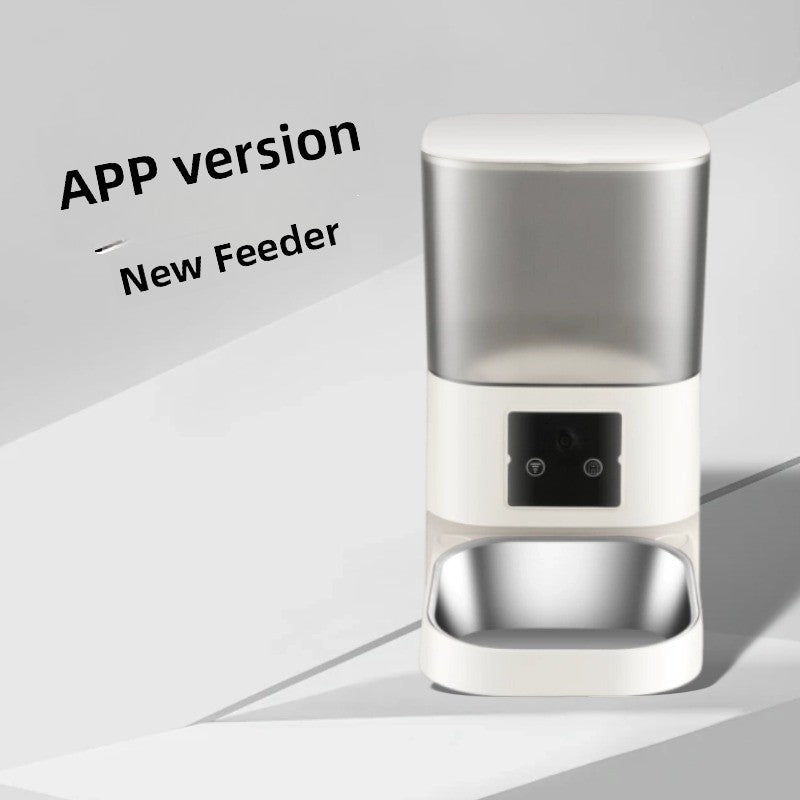 Smart Automatic Pet Feeder with 180 Degree Camera, App Control and Sealed Food Storage