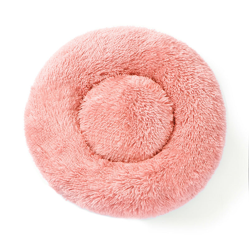 Plush shell cat bed with warm padding in light grey, photo 11