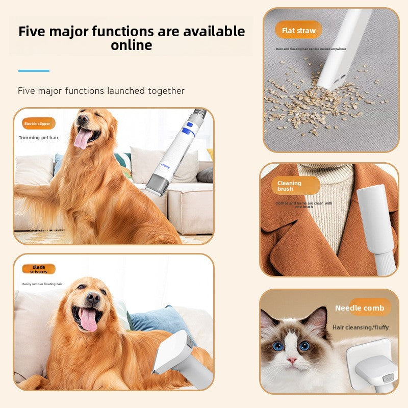 Quiet Dog and Cat Hair Trimmer with Vacuum and Ceramic Blade