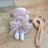 Pink rabbit pattern harness for tiny dogs with matching lead
