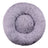 Round long plush nest bed for cats and dogs in Light Grey