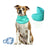 Dog wearing a two tone cooling bandana in sky blue