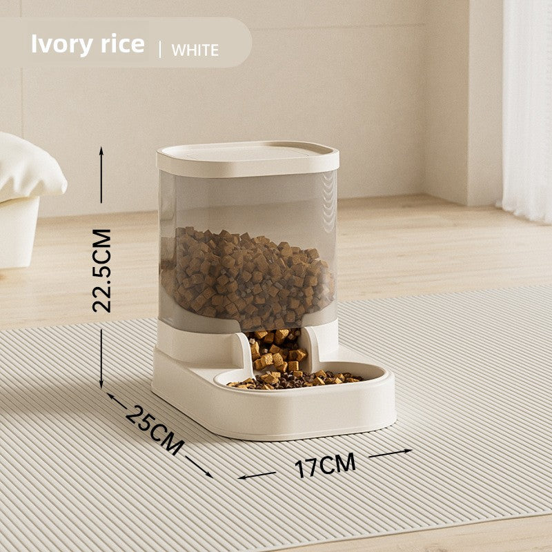 Automatic Pet Food and Water Dispenser with Transparent Design and Included Filter