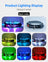 USB rechargeable LED dog collar and lead in Orange Collar Style B, close-up detail