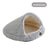 Plush enclosed cave bed for cats in gradient grey, product image 18