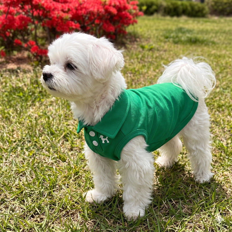 Embroidered polo style pet vest for dogs and cats, available in 4 colours, image 28