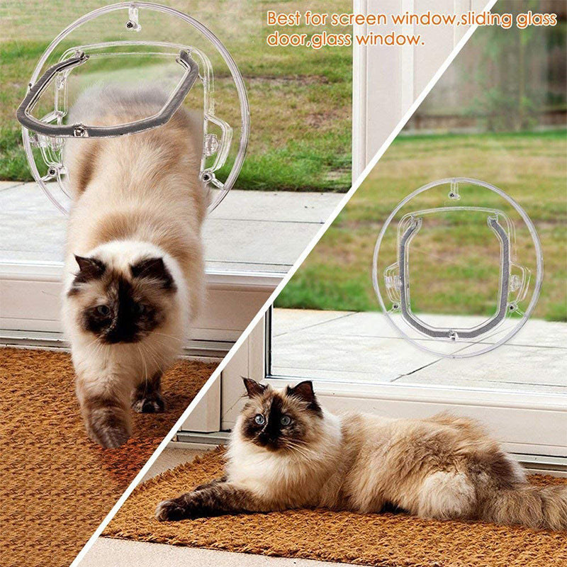 Clear two-way pet door panel for cats and dogs, photo 2 of 7