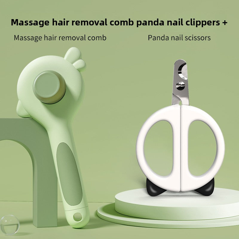 Dual-Function Pet Grooming Brush for Massage and Hair Removal