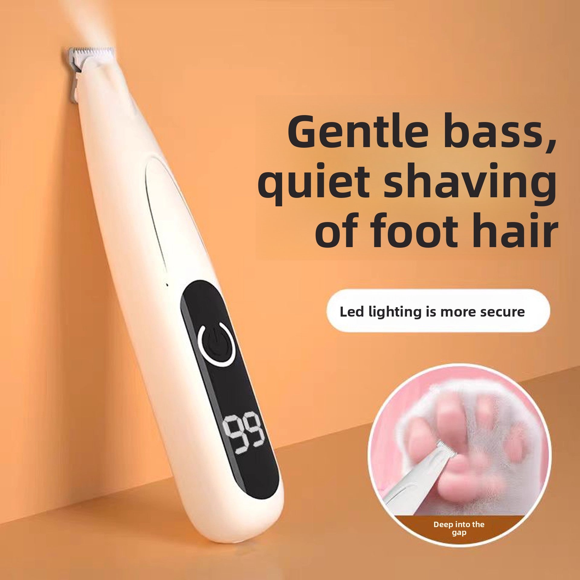 Waterproof LED Display Pet Trimmer for Paws, Face and Body