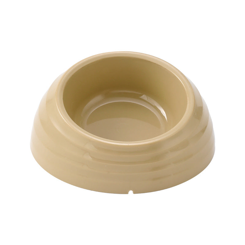 Slanted pet food bowl with stainless steel insert in light green, view 11