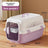 Plastic cat travel carrier with air vents and carry handle, photo 20
