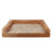 Square sponge pet bed in dark grey with washable breathable cover