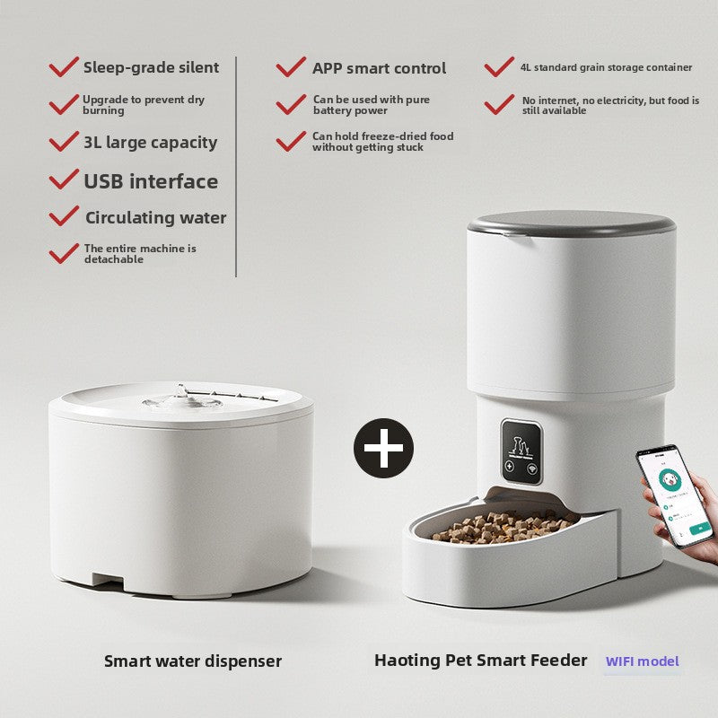 Smart Automatic Pet Feeder with Video Camera, Wi-Fi App Control, 3L Capacity and Timer