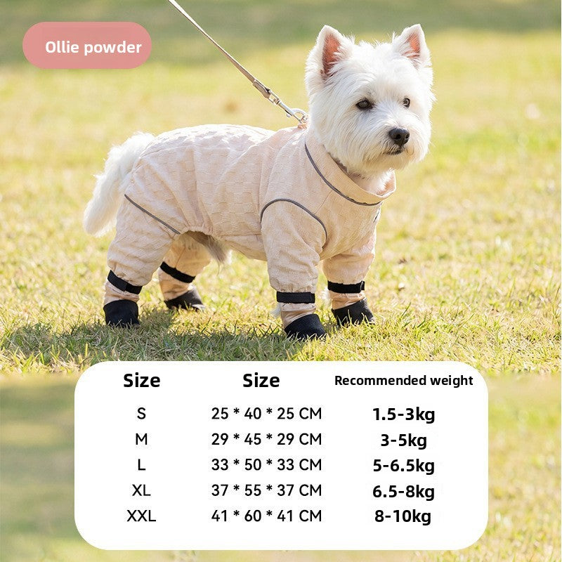 Four leg dog coverall with lead attachment, available in 2 colours, image 19