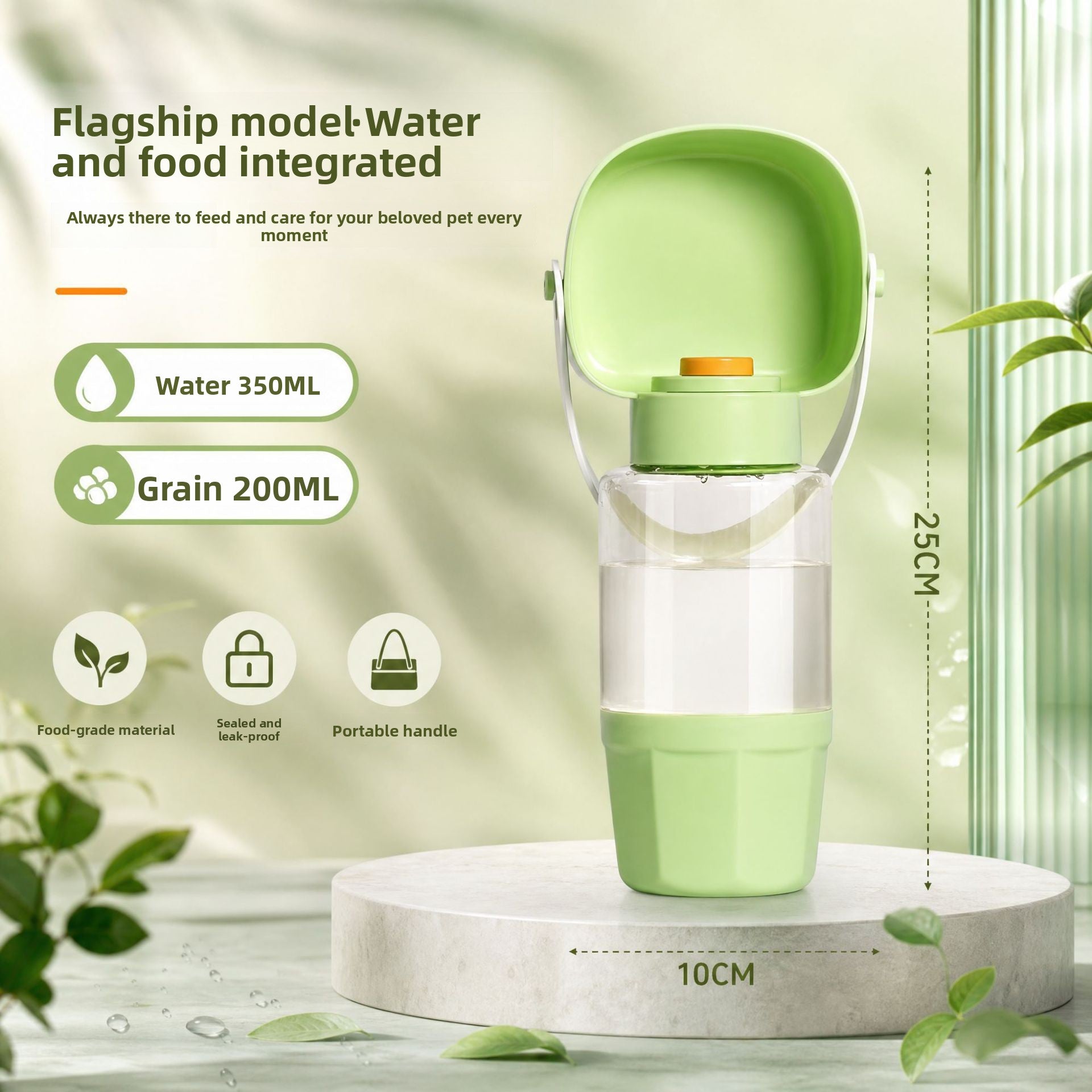 Portable Foldable Pet Travel Water Cup in Food-Grade PP for Dogs and Cats