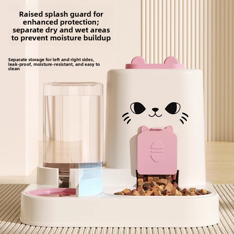 Pet water dispenser bowl in pink - view 2