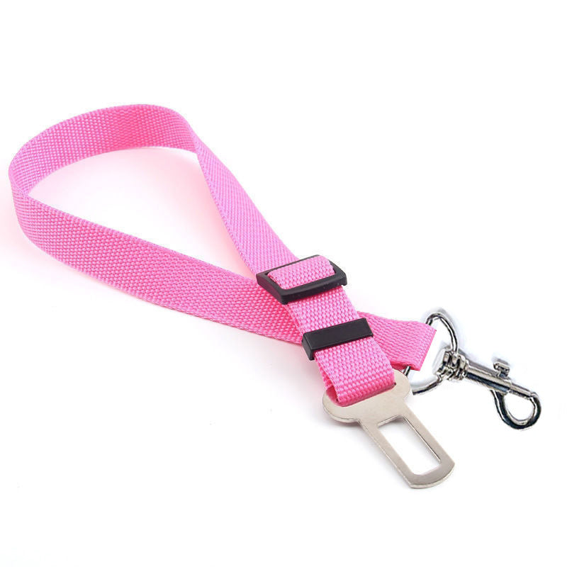 Adjustable dog car seat belt lead in 10 colour options