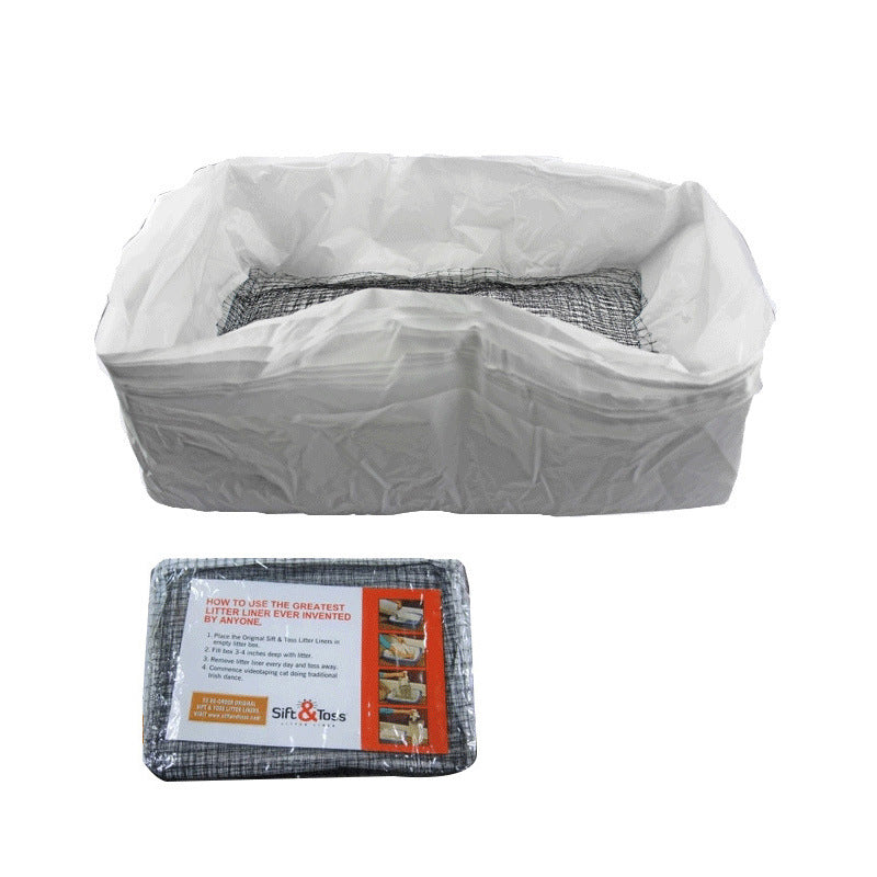 Disposable Cat Litter Box Filter Bags 10 Pack, Mesh Sifting