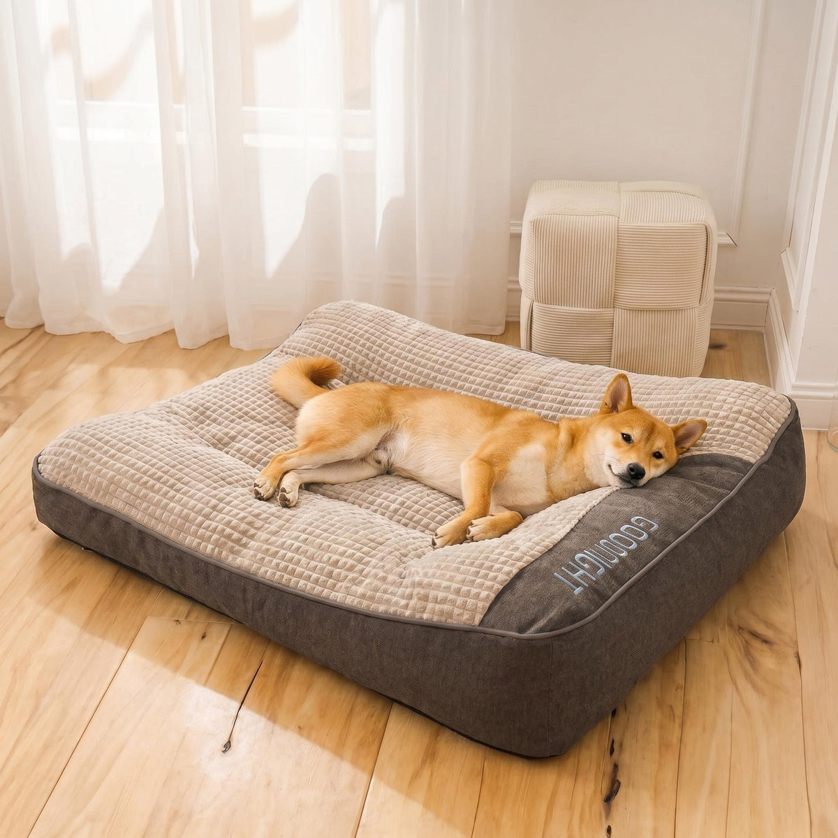 Zip Cover Dog Sofa Bed, Washable Dual Layer Sleeping Pad