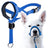 Adjustable nylon dog muzzle in orange with buckle strap