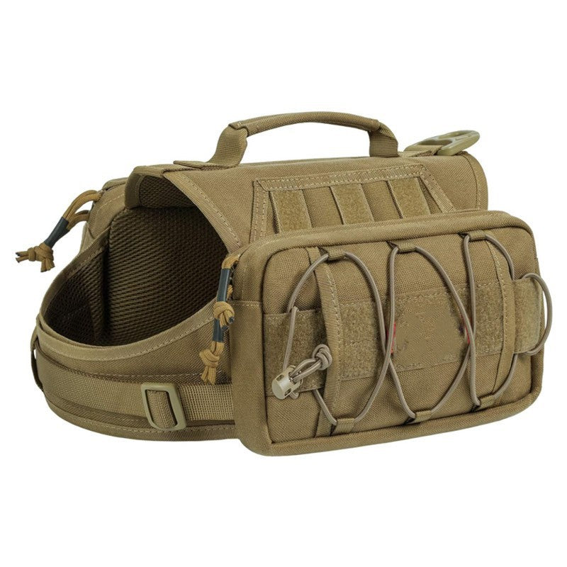 Tactical polyester dog harness with attachment points for outdoor use, product image 4