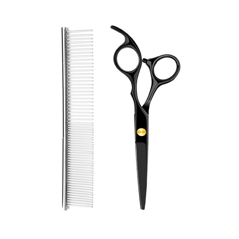 Stainless steel pet grooming scissors set with comb, photo 7 of 30