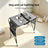Foldable Dog Grooming Table with Mesh Top and Non-Slip Feet