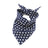 Double-sided dot cotton pet bib in Yellow Dot, top view
