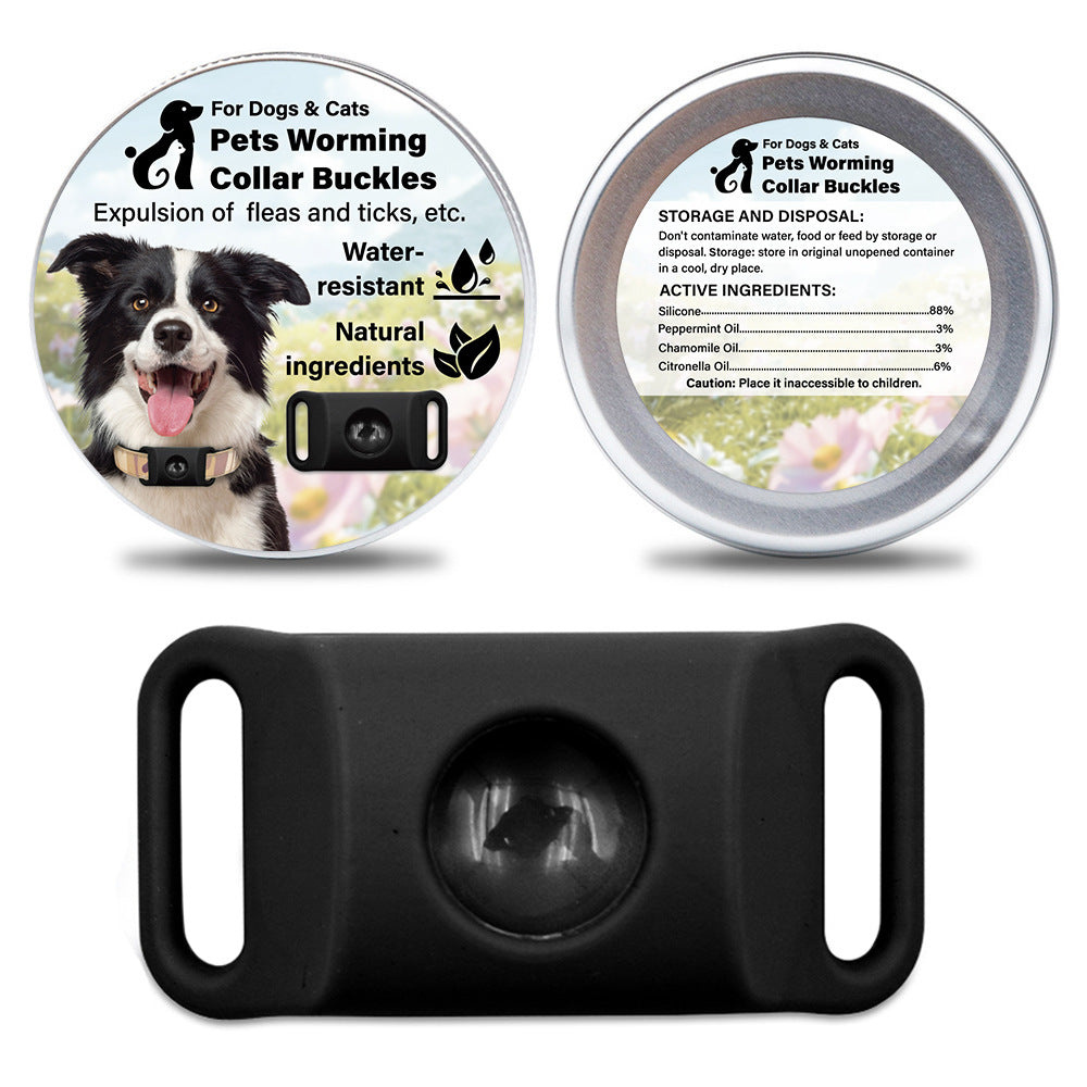 Pet Cat Dog Button Silicone Collar