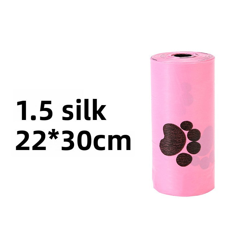 Scented paw print pet waste bag rolls, product overview photo