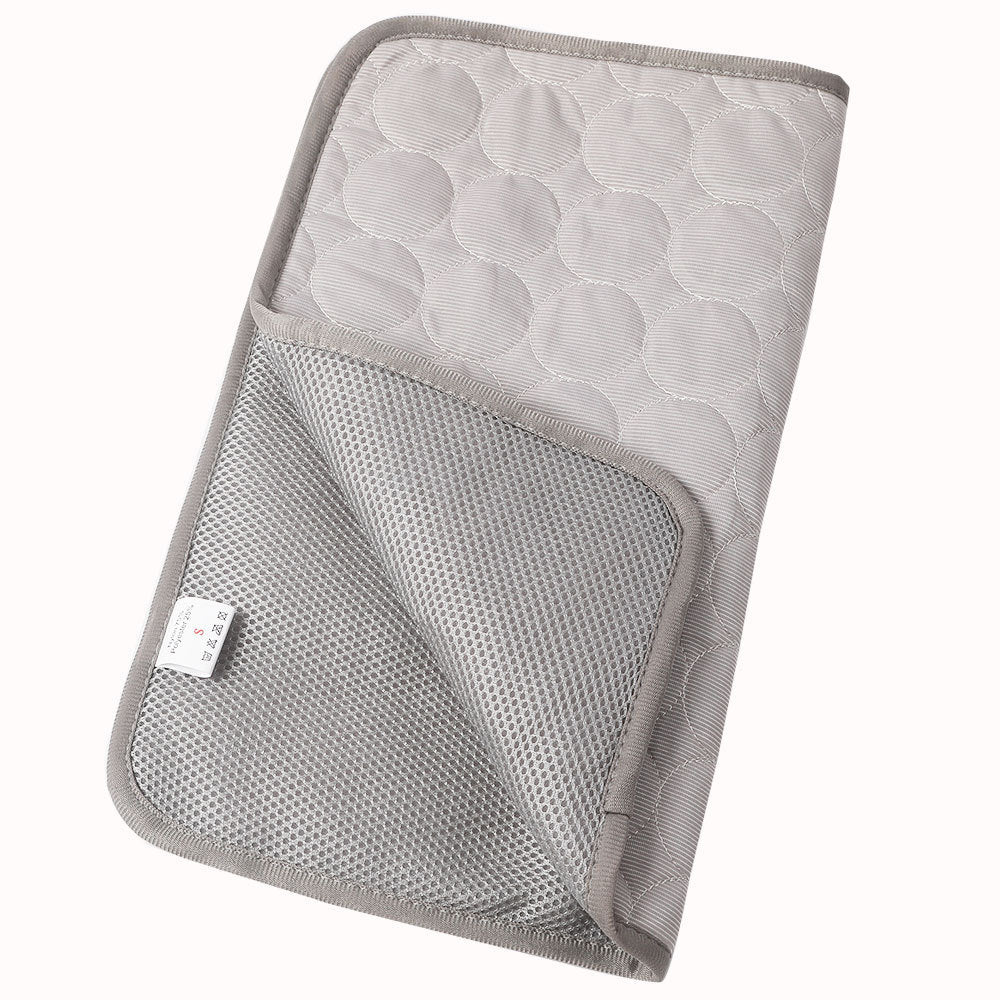 Soft ice silk pet sofa cushion mat with blue trim, view 31