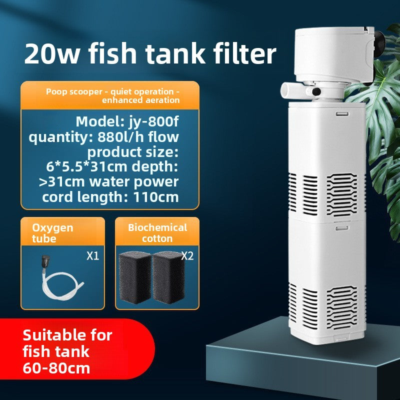Multi function aquarium filter with oxygen and wave flow, view 8