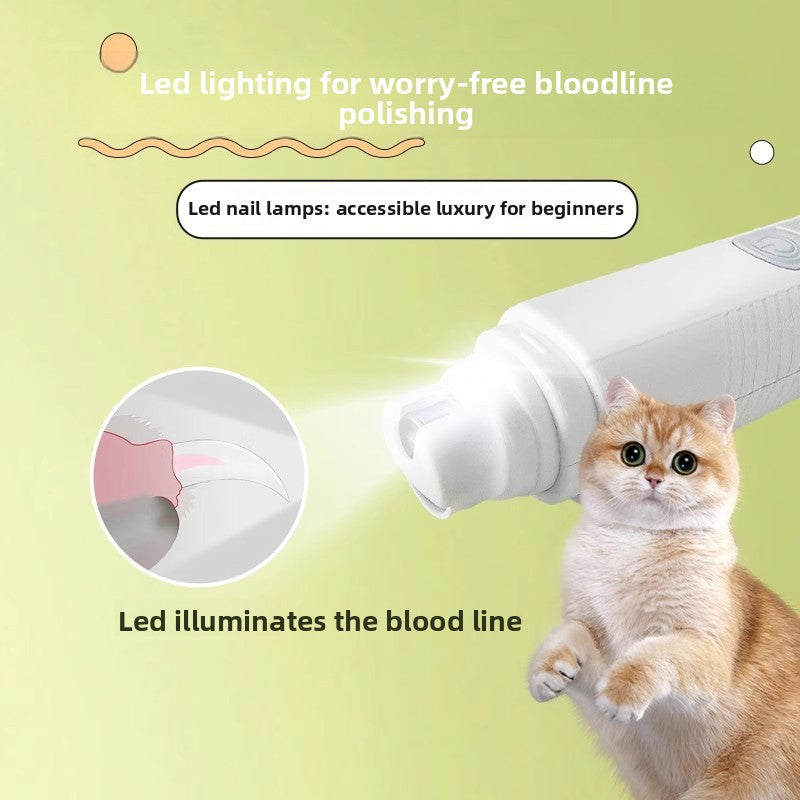 Electric Pet Nail Grinder with LED Light and Safety Guard