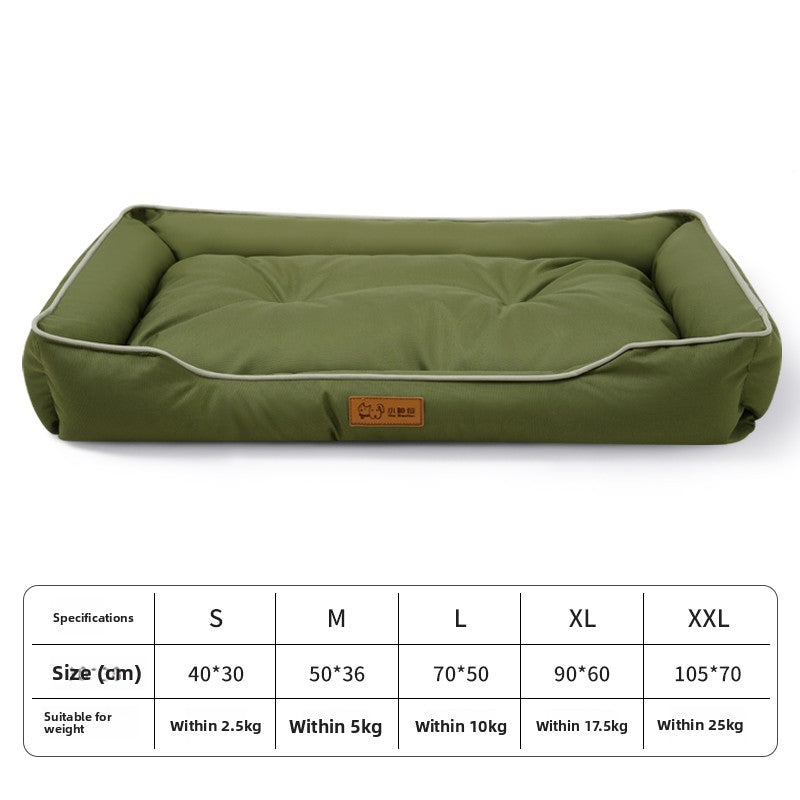 Waterproof Oxford dog bed with raised edges and soft base, photo 26