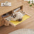 Solid wood cat hammock bed with soft grey cushion, product image 2
