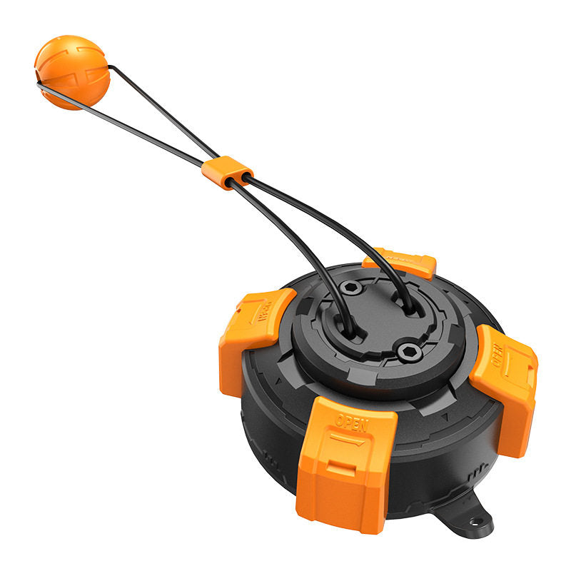 Suction cup dog tug toy with pull rope stuck to a smooth floor - photo 1