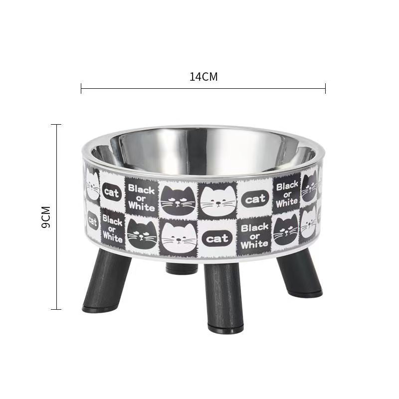 Elevated Pet Food Bowl with Stainless Steel Insert
