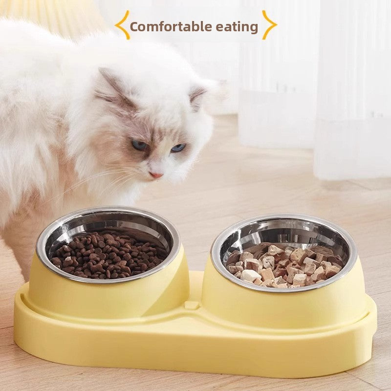 Slant Mouth Anti-knock Water Bowl Cat Food Bowl Pet Supplies