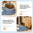 Dual Bowl Pet Feeder with Removable Stainless Steel Inserts and Weighted Anti-Slip Base