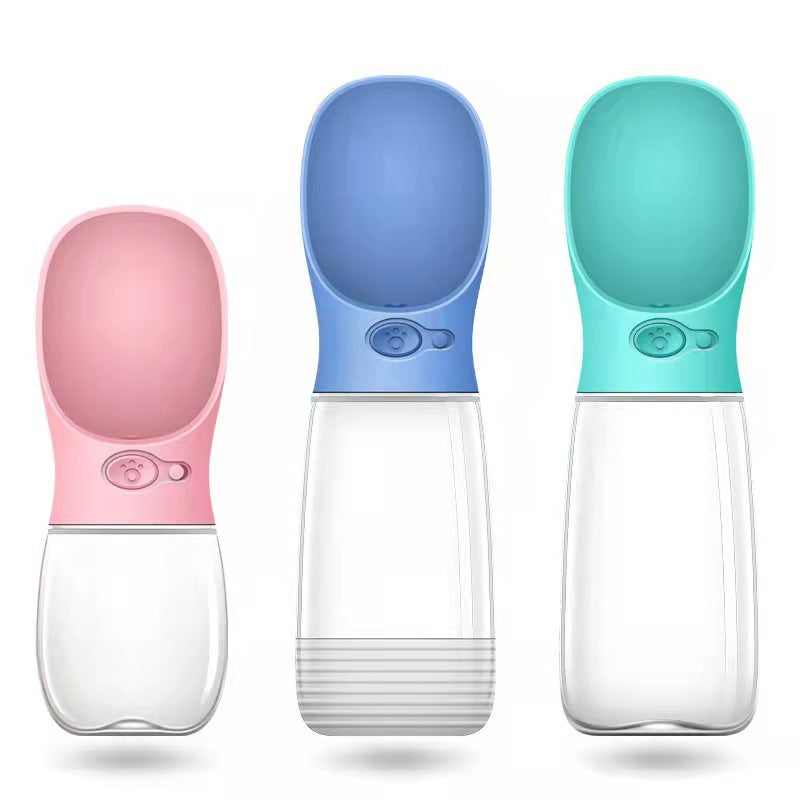 Portable Leak-Proof ABS Pet Water Bottle in 300ml to 550ml Sizes for Dogs on Walks