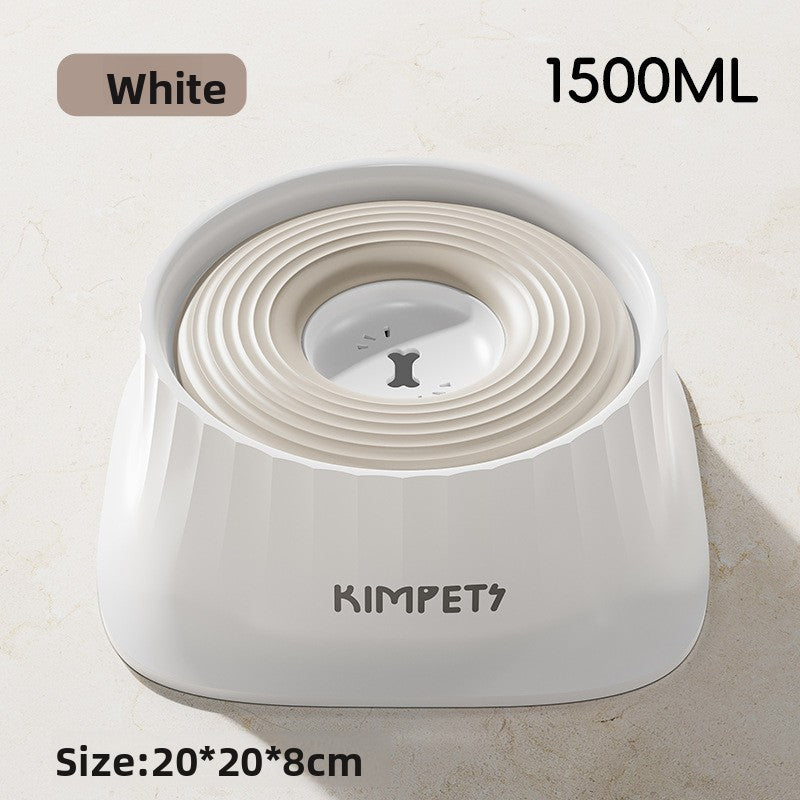 Non-Spill Floating Water Bowl for Dogs with Splash-Proof Design and Filter Pack Options