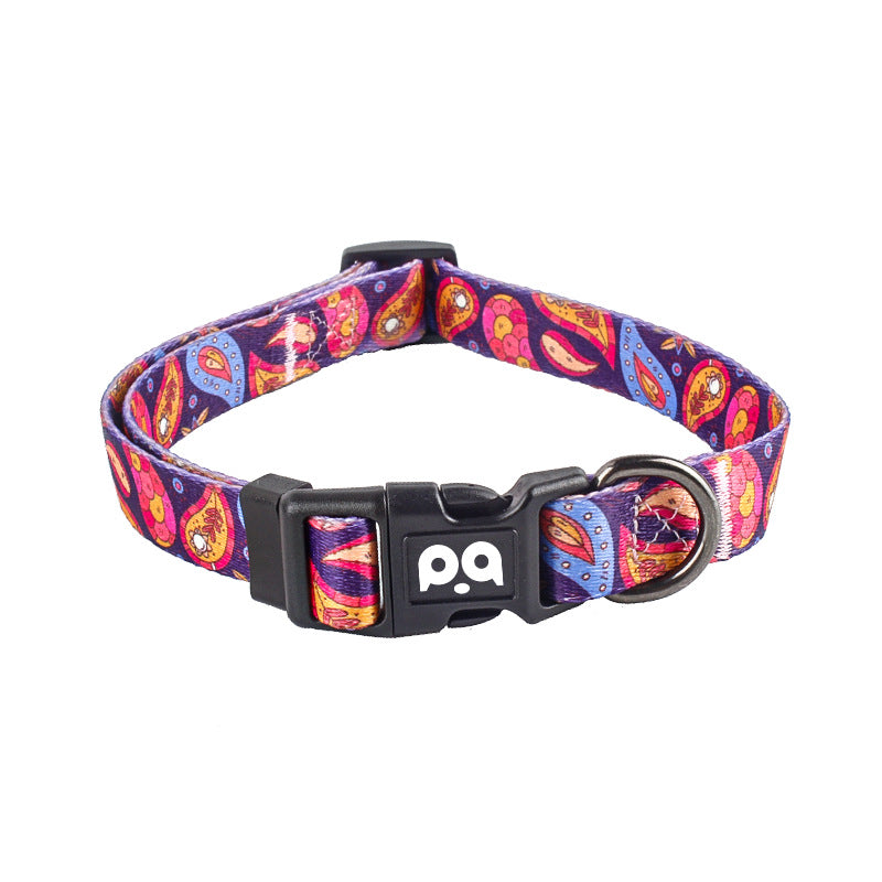 Fun printed dog collars, leads and harness sets