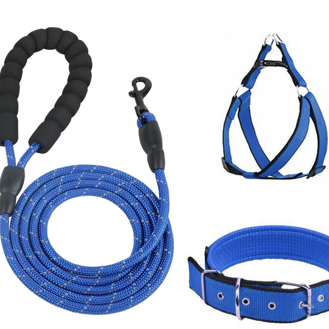 Rope dog lead set with harness or collar, ideal for everyday use