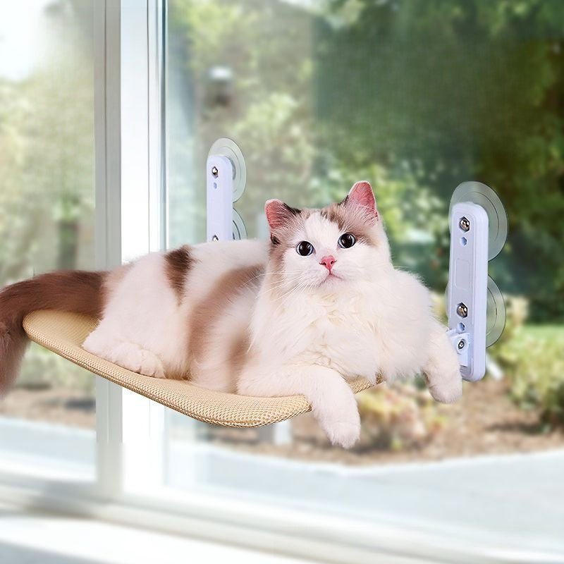 Cat window hammock with suction cups and zip off cover, view 2